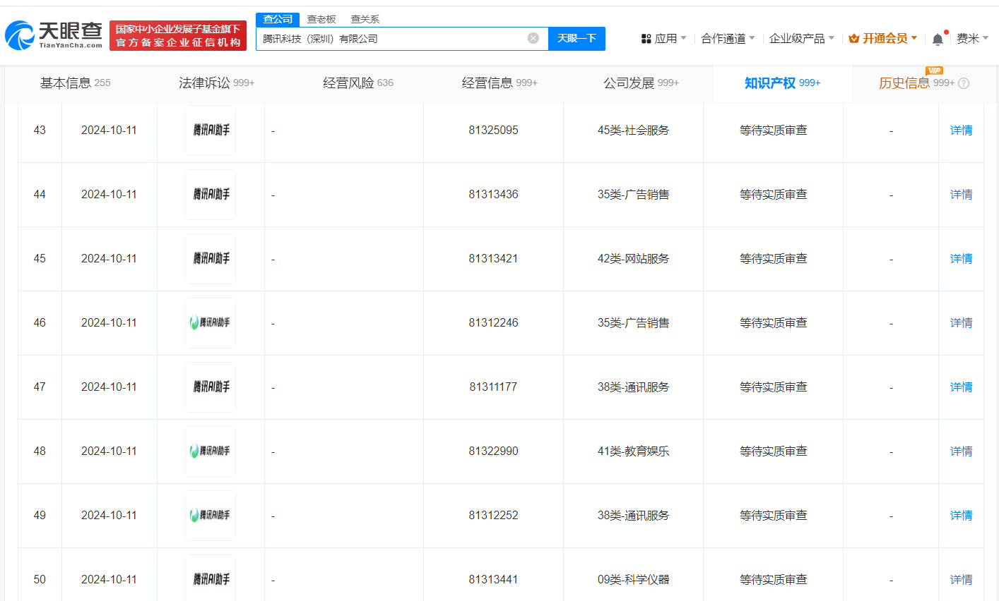 腾讯申请注册腾讯AI助手商标